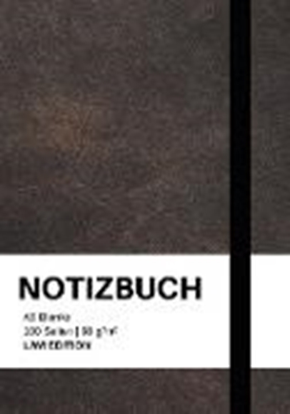 Bild von A5, Notizbuch: Notizbuch A5 blanko - 100 Seiten 90g/m² - Soft Cover Schwarz - FSC Papier
